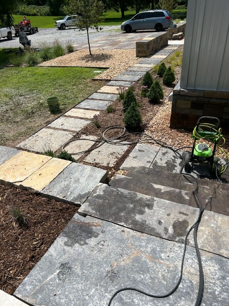Stunning Stone Pathway Enhancements in Arkansas image
