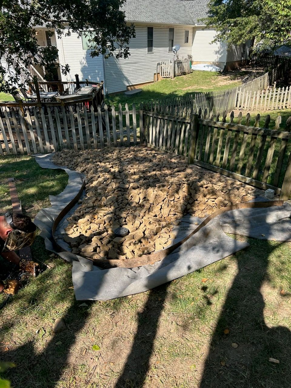 Gravel Installation and Drainage Solution for Backyard Pool Area