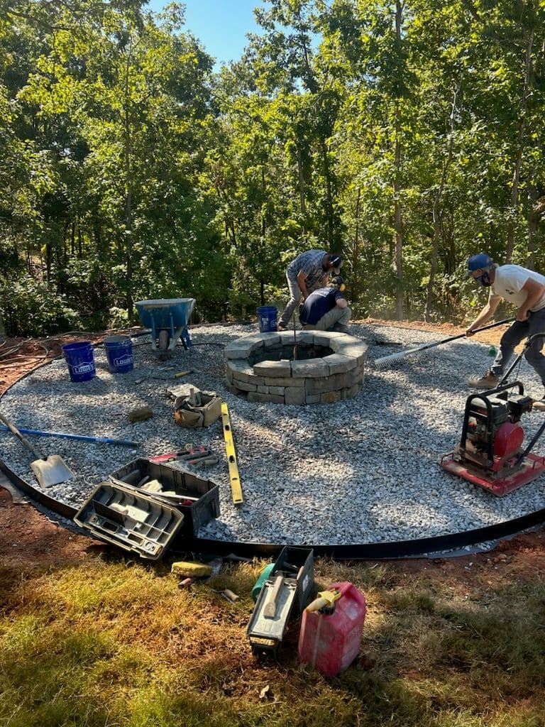 Project Cozy Stone Fire Pit Completion in Bella Vista image