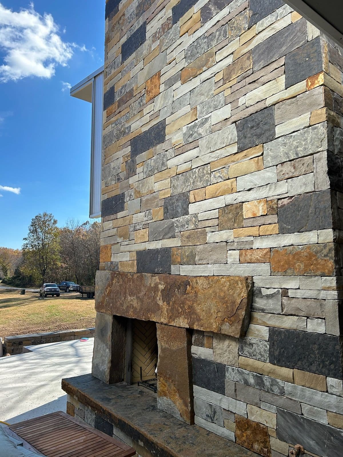 Project Outdoor Stone Fireplace in Bentonville image