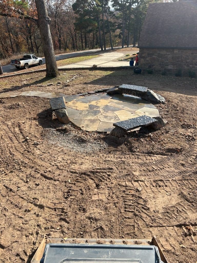 Beautiful Stone Patio Installation in Pineville Missouri