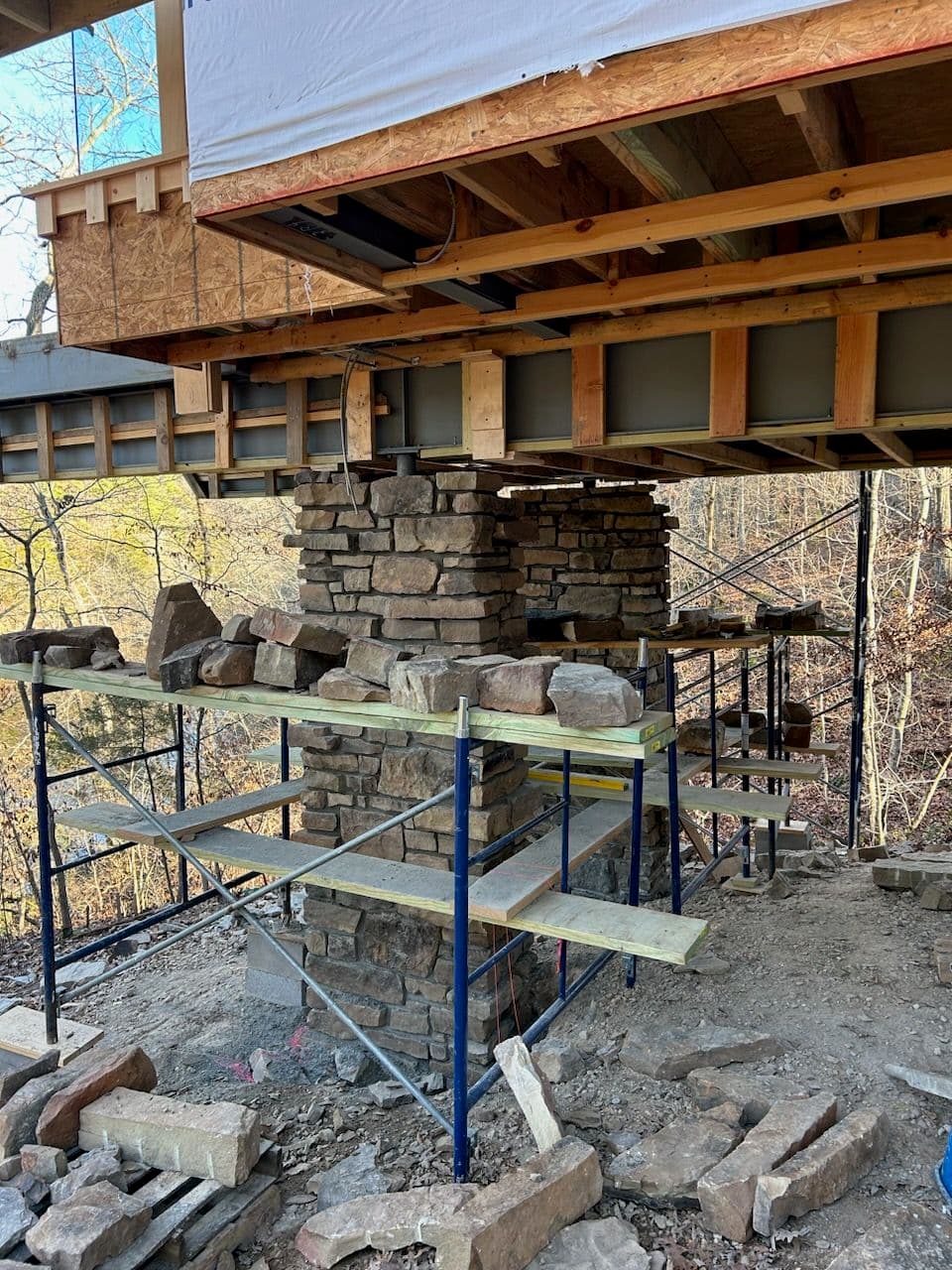 Project Stone Column Installation at Cooper Chapel in Bella Vista image