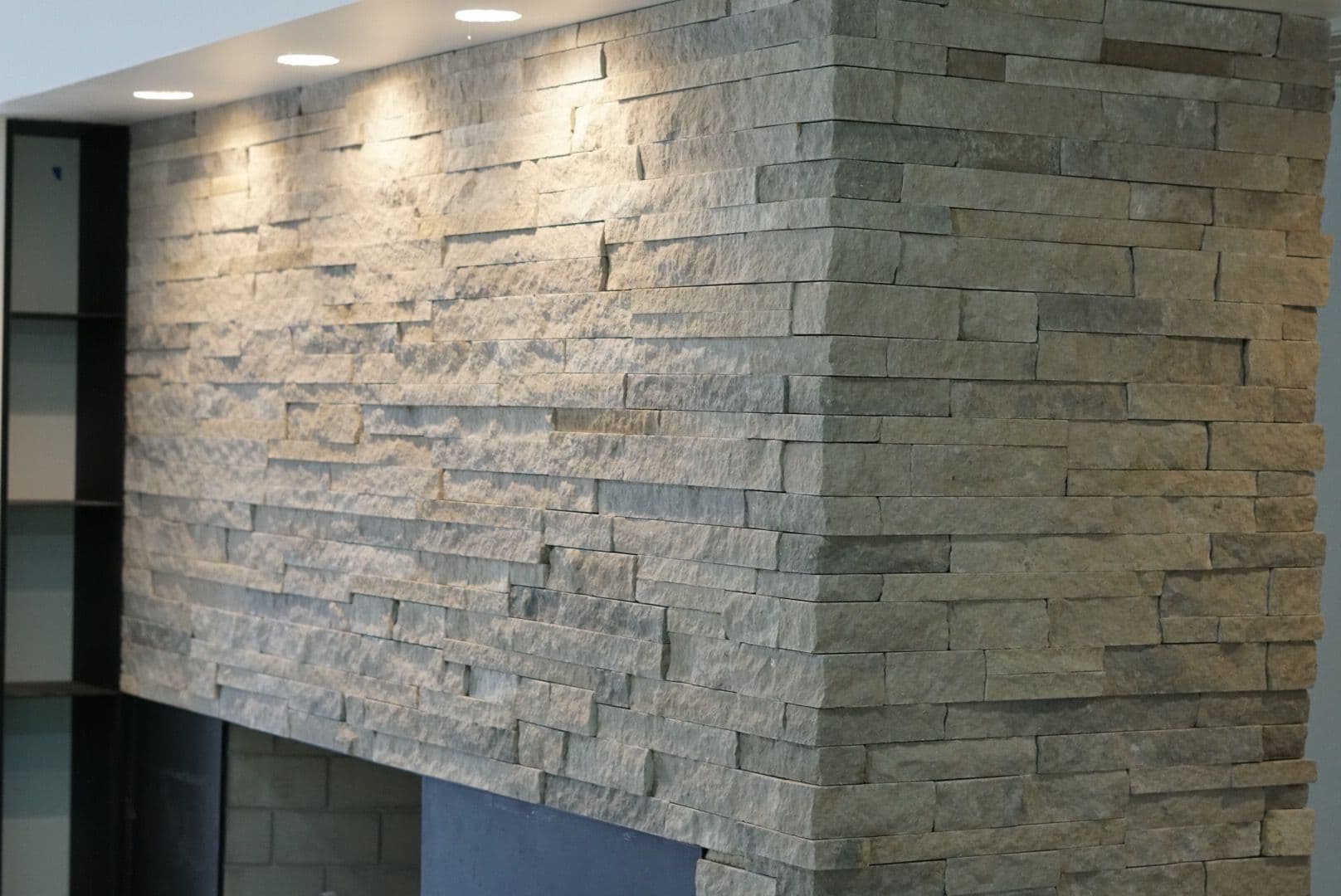 Project Cozy Modern Living with Our Limestone Fireplace image