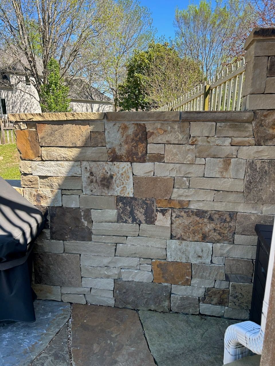 Project Natural Stone Wall Upgrade for a Bella Vista Backyard BBQ Space image
