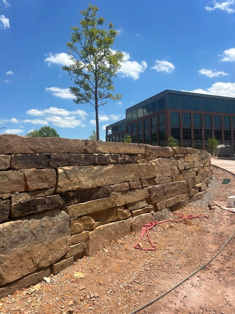 Project Dry Stack Retaining Wall in Bentonville Rocks Urban Style image