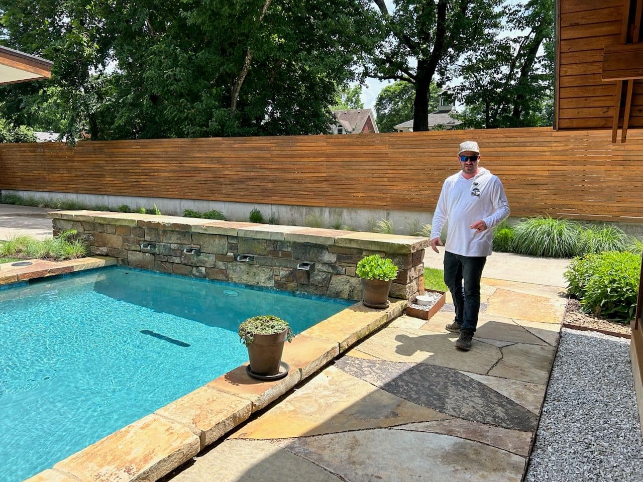 Stunning Poolside Flagstone Update in Fayetteville