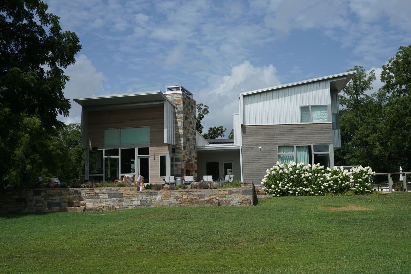 Gallery photos for Sandstone Veneer Retaining Walls and Outdoor Fireplace in Bentonville: Image #2