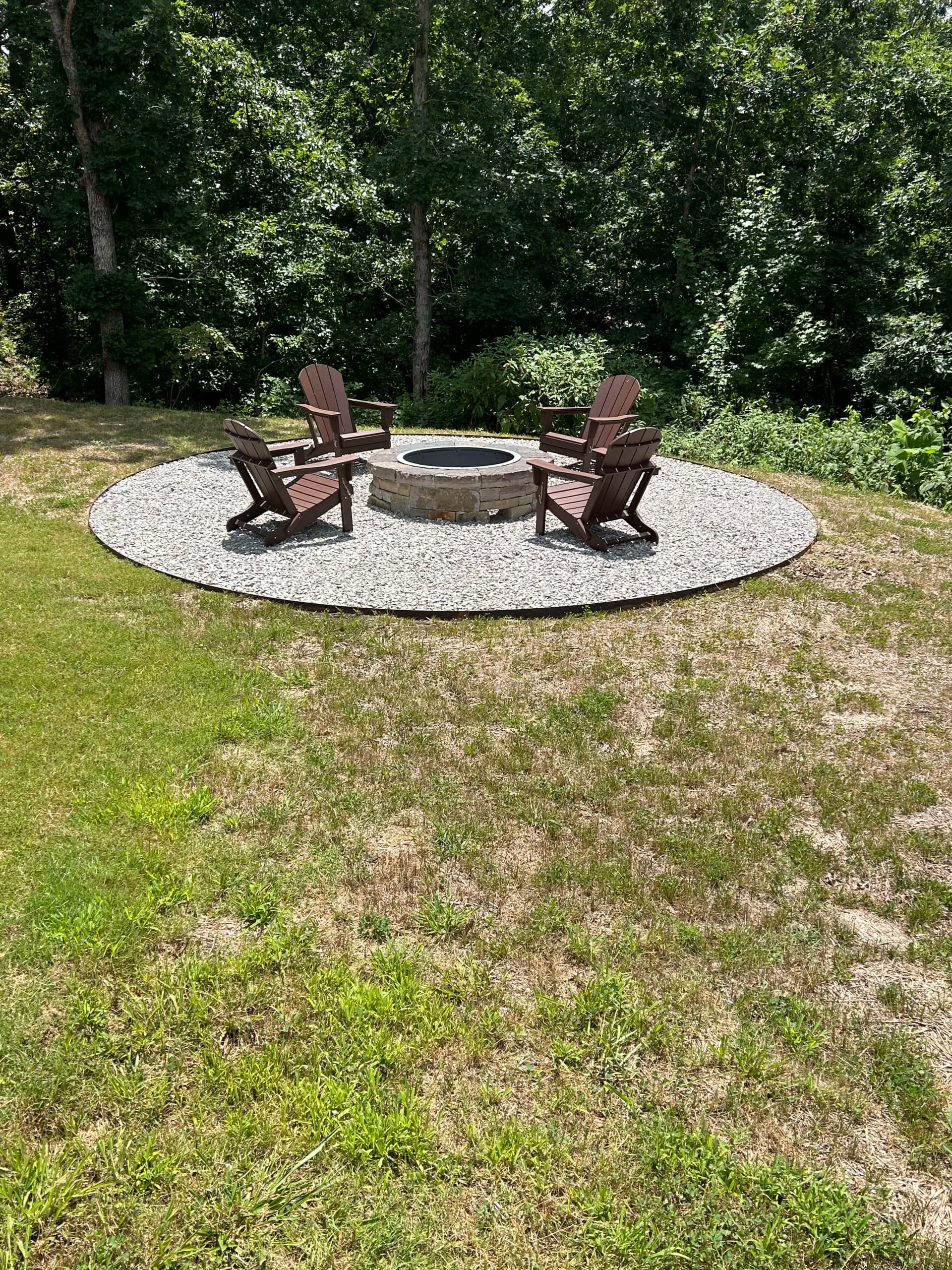 Gallery photos for Stone Fire Pit with Gravel Seating Area That Actually Lasts: Image #1