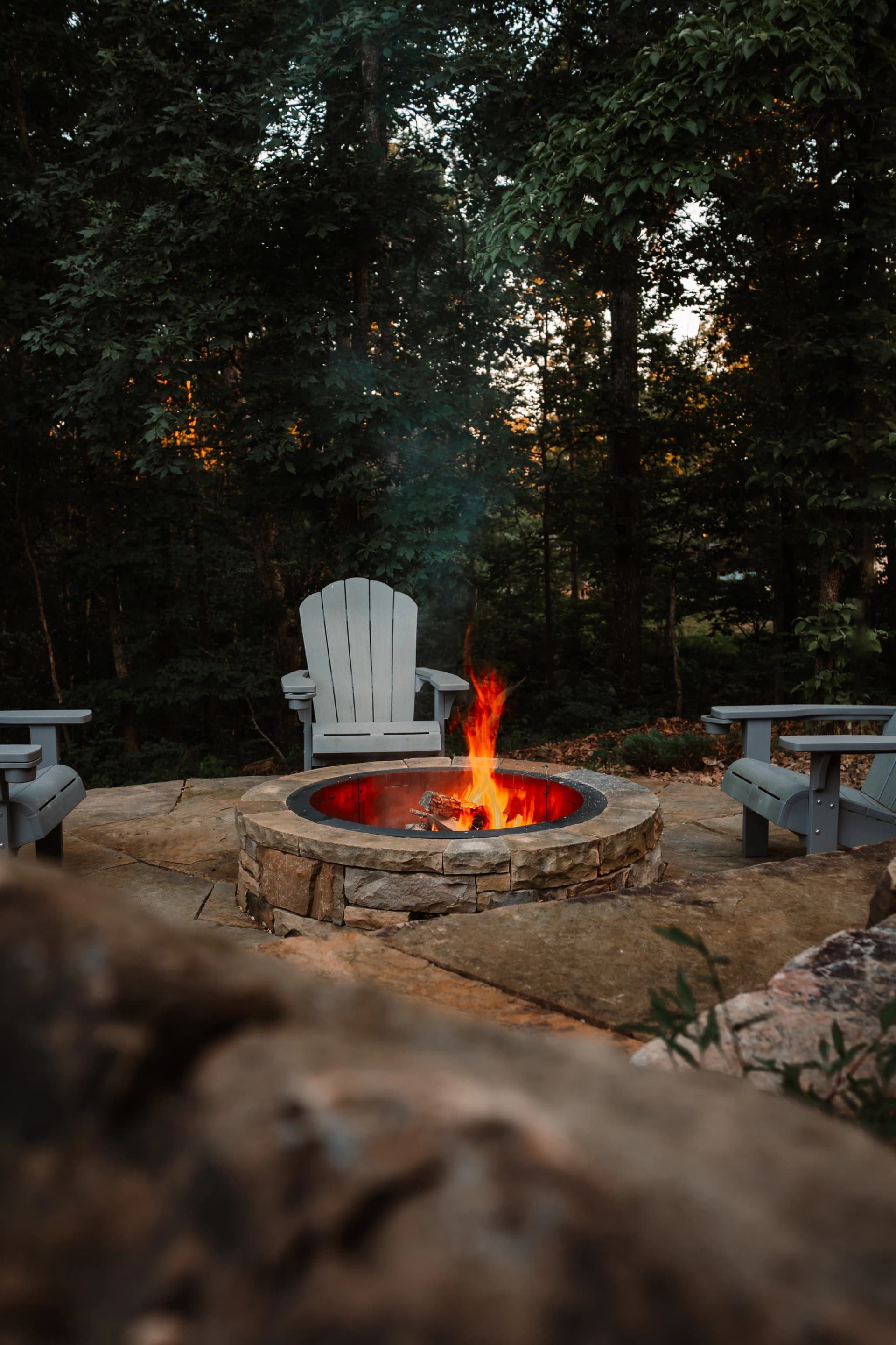Gallery photos for Stone Patio and Fire Pit Build in Bella Vista: Image #1