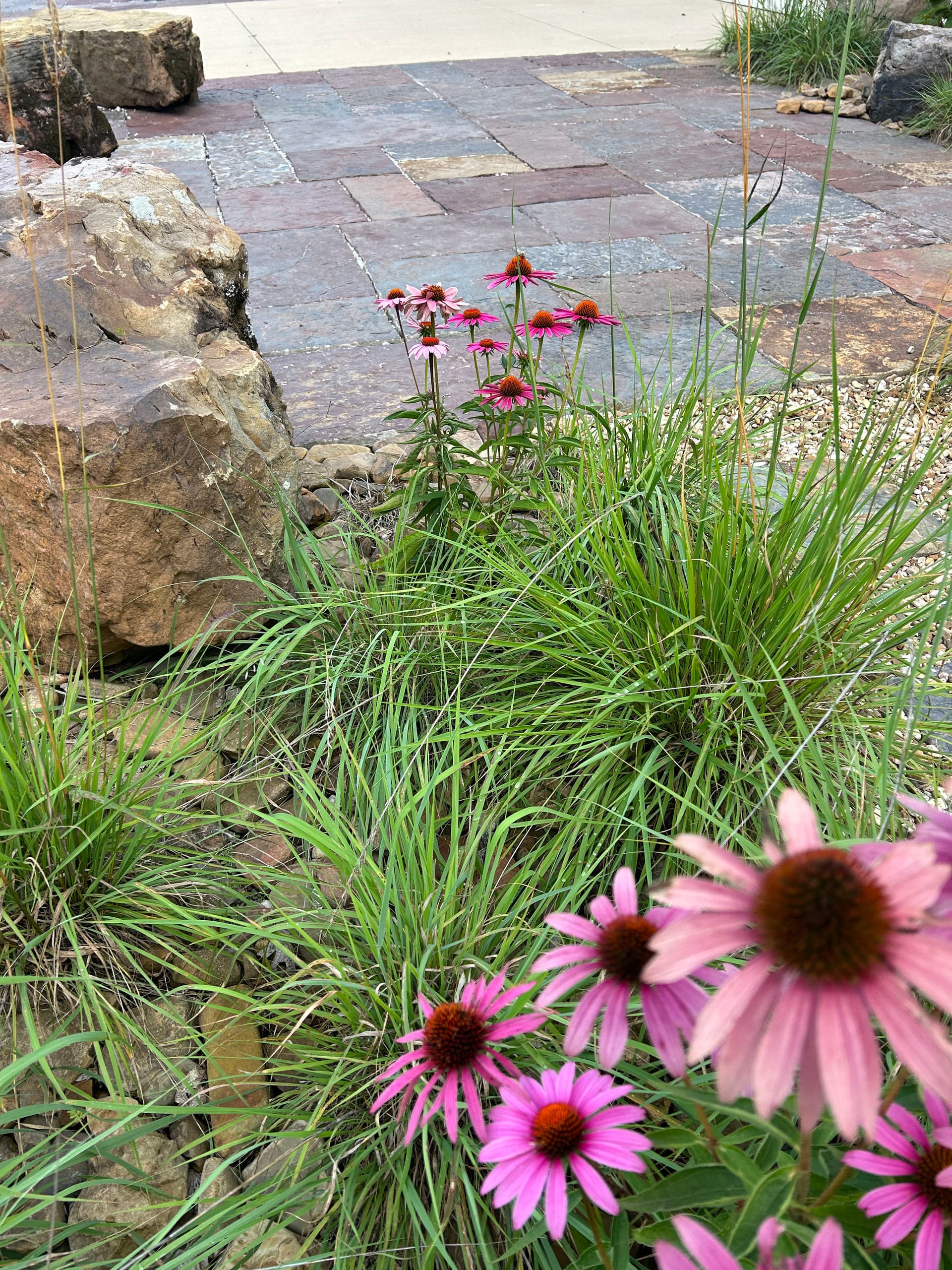 Gallery photos for Natural Stone Patio and Flower Bed in Rogers AR: Image #1